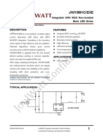 JW1991C/D/E: Integrated 500V MOS Non-Isolated Buck LED Driver