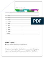 Unit 1: Exercise 1: Match The Digital Times With The Times in Words