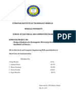 Ethiopian Institute of Technology-Mekelle Mekelle University School of Electrical and Commputer Engineering Semester Project On