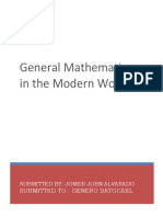 General Mathematics in The Modern World: Submitted To: Genero Batocael