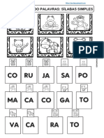 Jogo Formando Palavras Símples