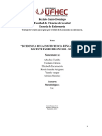 Incidencia de La Insuficiencia Renal Hospital Docente Padre Billini 2020 - 2021.