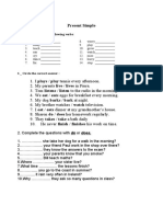 Present Simple: 2. - Circle The Correct Answer