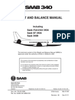 Weight and Balance Manual: Including Saab-Fairchild 340A Saab SF 340A Saab 340B