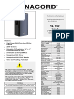 15" / 1.4" 2-Way Professional Speaker System: Technische Informationen Architects and Engineers Specifications