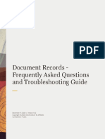 Document Records - Frequently Asked Questions and Troubleshooting Guide