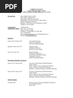 Curriculum Vitae, Updated April 15, 2010