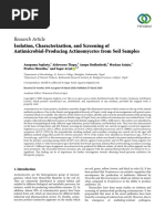 Research Article: Isolation, Characterization, and Screening of Antimicrobial-Producing Actinomycetes From Soil Samples