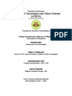 Ley No. 53-07 Sobre Crímenes y Delitos de Alta Tecnología