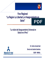 El Modelo de Aseguramiento en Salud MINSA-Dr. Carlos Acosta S