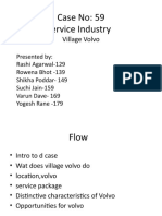 Case No: 59 Service Industry: Village Volvo