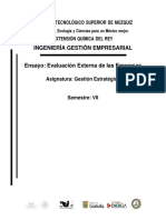 Ensayo - Evaluación Externa de Las Empresas