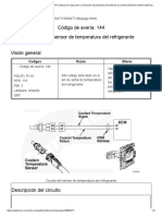 Código de Avería: 144 Circuito Del Sensor de Temperatura Del Refrigerante Visión General