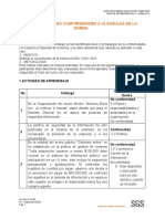 Asociación de No Conformidades A Cláusulas de La Norma