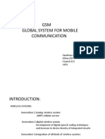 GSM Global System For Mobile Communication: Sandeep Reddy C 07bec297 E Batch ECE Vitu