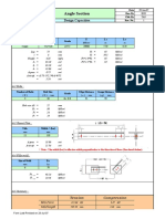 Angle Section: Design Capacities