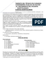 Labor y Conocimiento Del Técnico en Cuidados Auxiliares de Enfermería (Tcae) de Un Factor Inherente Al Tratamiento Del Paciente Hospitalizado - Las Dietas Hospitalarias