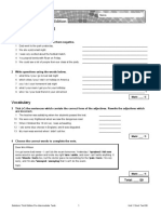 Unit 1 Short Test 2B: Grammar