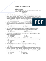 Institutional Assessment For HNS Level-3