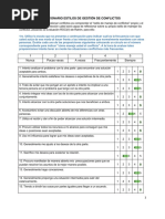 Cuestionario Estilos de Gestión Del Conflicto