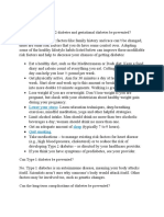 Prevention: Can Prediabetes, Type 2 Diabetes and Gestational Diabetes Be Prevented?