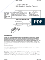 Fault Code 412 SAE J1587/J1922 Data Link - Can Not Transmit