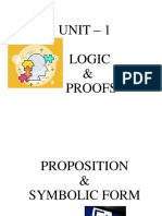 Unit - 1 Logic & Proofs