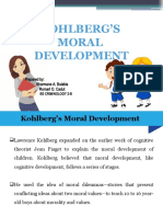 Kohlberg'S Moral Development: Prepared By: Sharmane A. Bulakia Romart O. Cadut