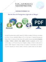 Etat Des Lieux de L'intégration Régionale en Afrique