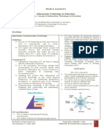 Week 3. Lesson 01 Information Technology in Education: Objectives