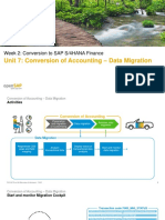 Unit 7: Conversion of Accounting - Data Migration: Week 2: Conversion To SAP S/4HANA Finance