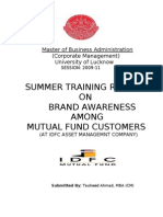 Project Report IDFC Mutual Fund