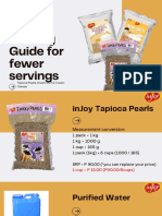 Costing Guide For Fewer Servings: Tapioca Pearls, Kreem Puff & Cream Cheese