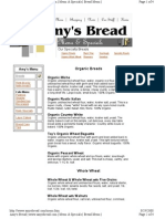 Amy S Bread Menu