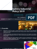 Presentation On Maharashtra Industrial Policy Main 2019 by CA. Julfesh Shah