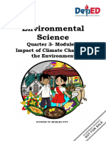 Environmental Science: Quarter 3-Module 3: Impact of Climate Change On The Environment