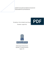 Plan de Saneamiento de Manejo de Residuos Sólidos en Establecimientos Gastronómicos