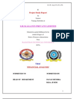 S.R.M.Alloys Private Limited: Project Study Report