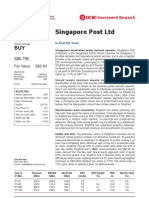 Singapore Post LTD: Fair Value: S$0.93