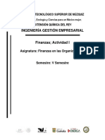 Investigación - Finanzas en Las Organizaciones