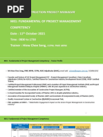 M1. Fundamental of Project Management Competency