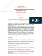 Développement Local Et Intervention Sociale