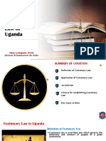 Customary Law in Uganda - Simon M. Ssemaganda