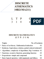 Discrete Mathematics (10B21MA211) : LTP Cr. 3 1 0 4