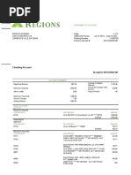 Regions Bank Statement