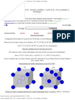 Concours Agrégation 2005 - Le Fer - Structures Cristallines Oxydes de Fer