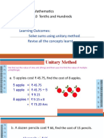 Grade: V Subject: Mathematics Chapter: 10 Tenths and Hundreds