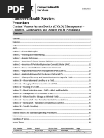 Central Venous Access Device (CVAD) Management 