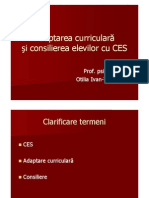 Adaptarea Curriculara Si Consilierea Copiilor Cu CES