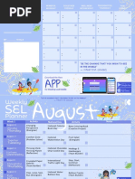 August SEL Calendar Printables